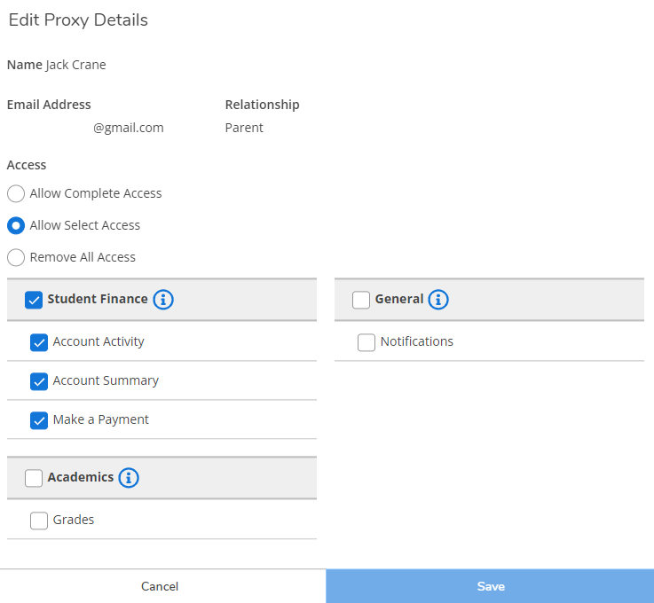 edit proxy access